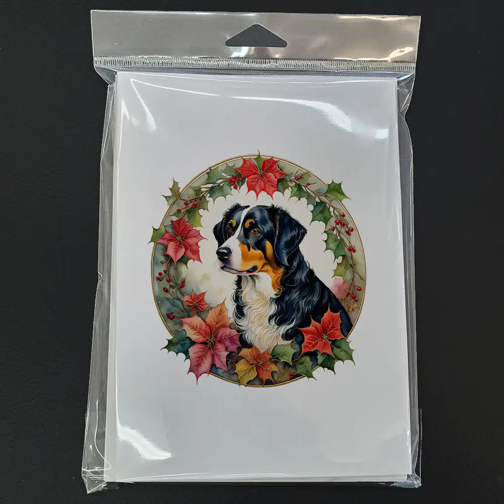 Christmas Flowers Greeting Cards Pack of 8
