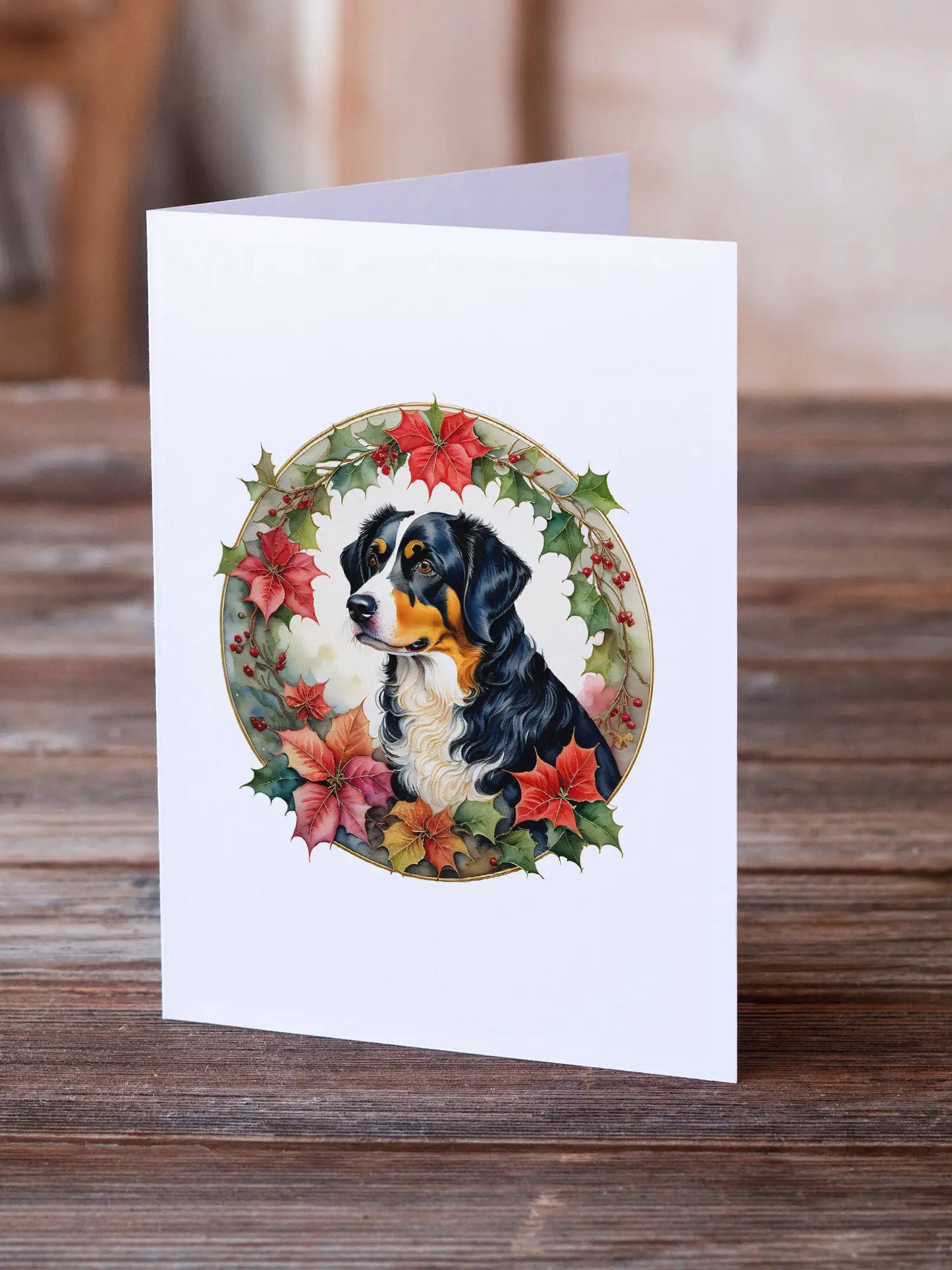 Christmas Flowers Greeting Cards Pack of 8