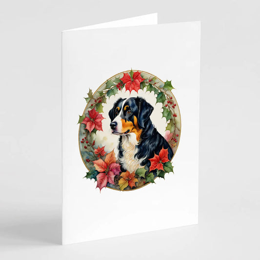 Christmas Flowers Greeting Cards Pack of 8